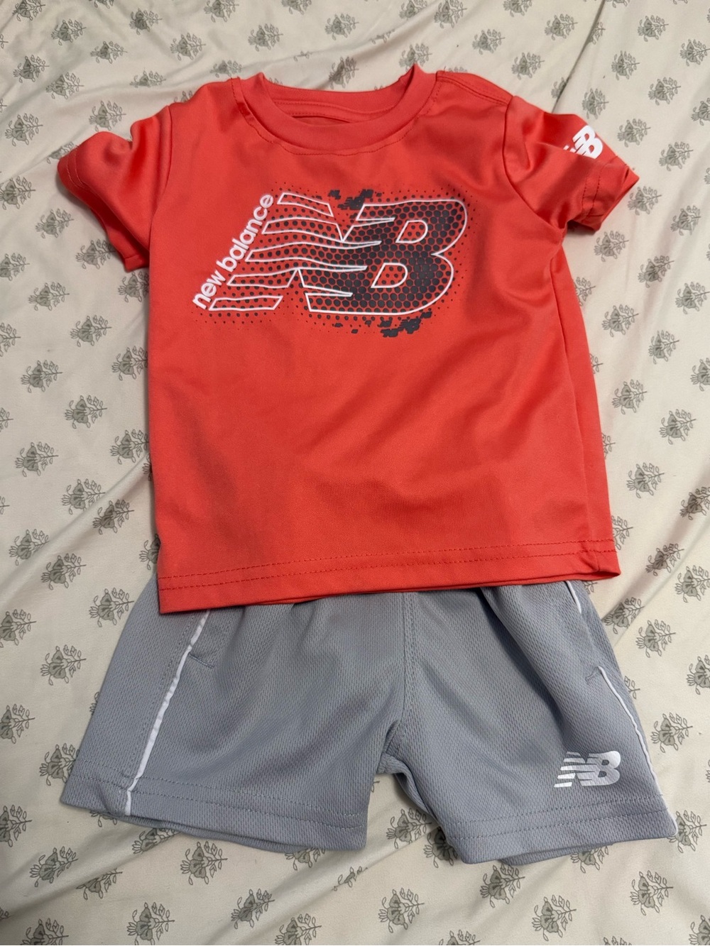 New Balance Red Short-Sleeve Logo Tee for Kids